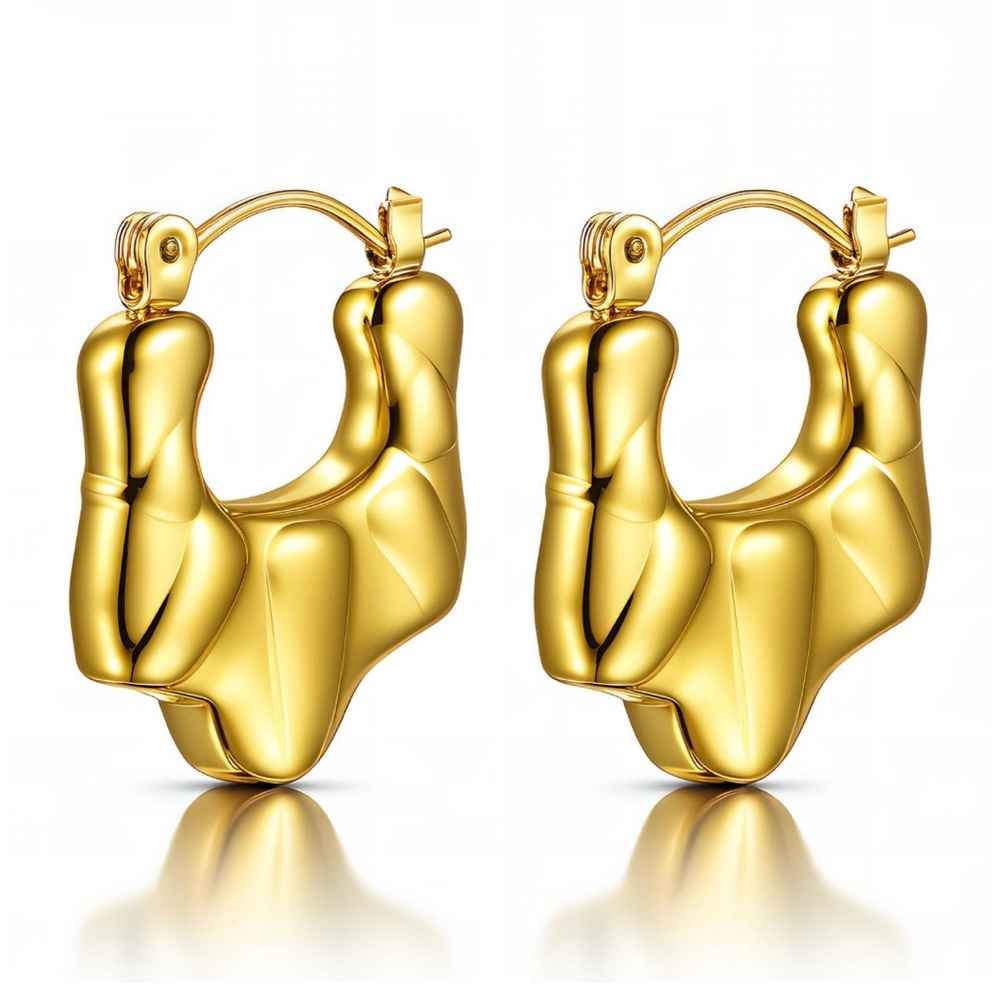 Molten Hoop Earrings - Picture 1 of 1